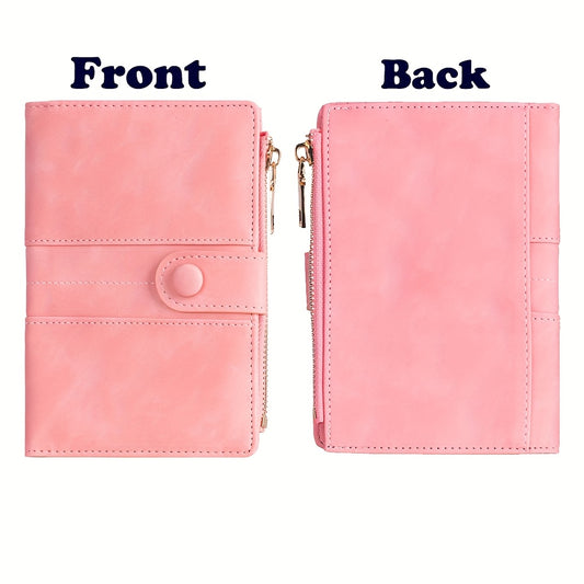 Fashion RFID Anti-theft Travel Wallet - Spacious and Safe, with Zipper Closure, Can Hold Passport, Bank Cards, Credit Cards, Photos, ID Cards, SIM Cards, Change, with Zipper Closure, Suitable for Going Out, Gift, Plot Person