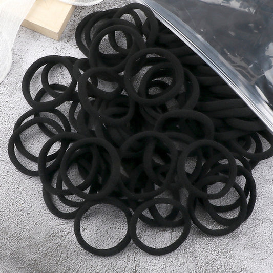 50pcs/Set Women Basic Hair Bands 4cm Simple Solid Colors Elastic Headband Hair Ropes Ties Hair Accessories Ponytail Holder
