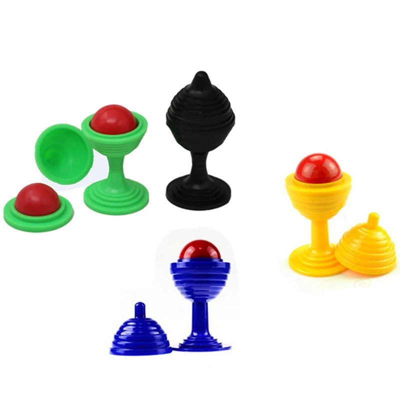 1 juego de pelota y jarrón de juguete para trucos, accesorios de primeros planos, bola que desaparece, jarrón de juguete para niños, regalo, color aleatorio