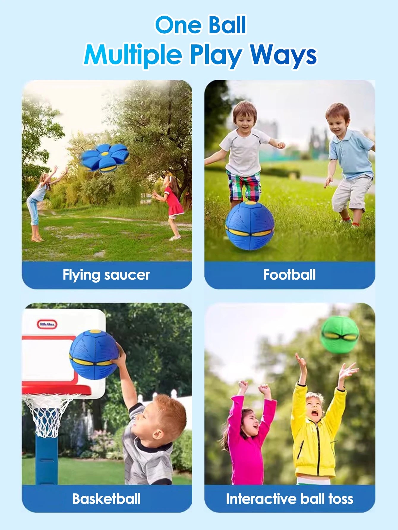 1 pçs disco voador bola ao ar livre pai crianças brinquedo pé deformação mágica pé pressão descompressão ventilação bola