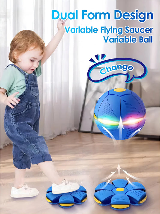 1 pçs disco voador bola ao ar livre pai crianças brinquedo pé deformação mágica pé pressão descompressão ventilação bola