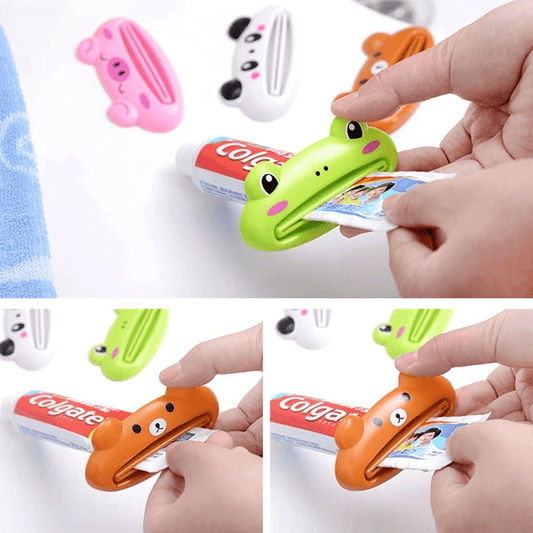 1pc Toothpaste Squeezer, Animal Plastic Toothpaste Rolling Holder Toothpaste Facial Cleanser Dispenser Bathroom Supplies