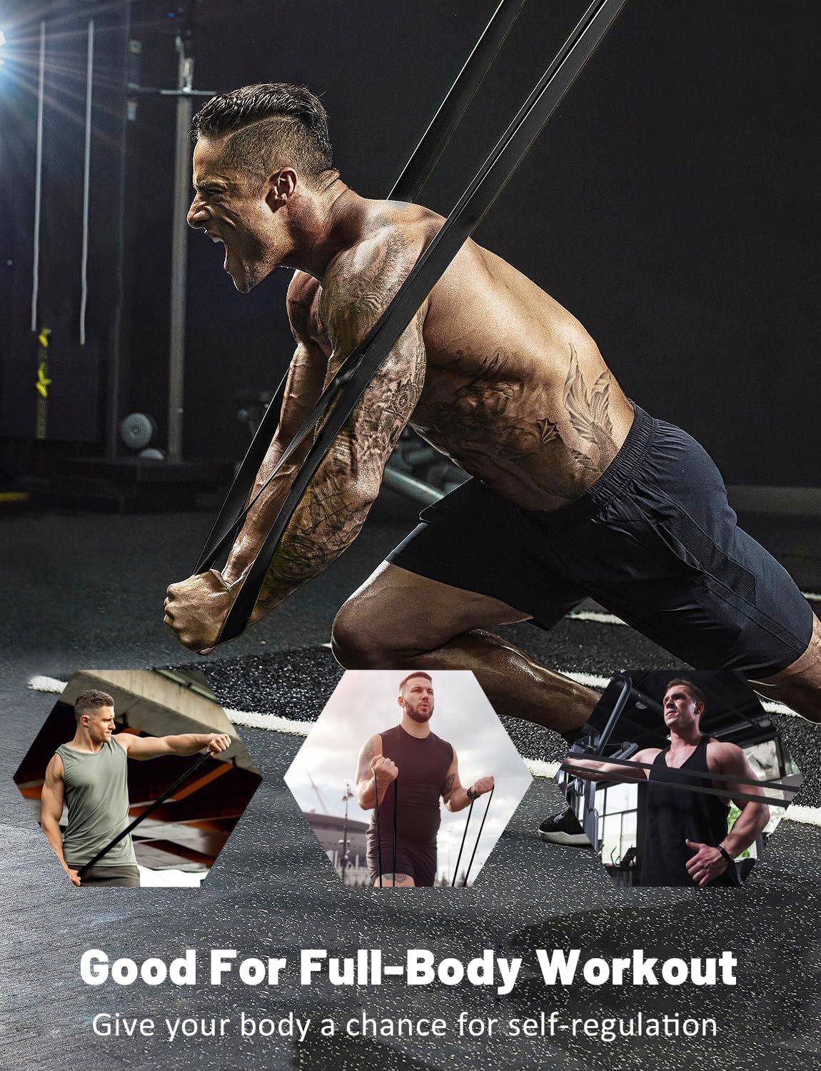 Set of Extra-Heavy Duty Silicone Resistance Bands - Non-Slip, Perfect for Exercise, Fitness & Physical Training, Gym Equipment