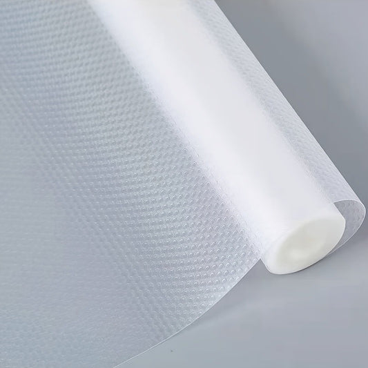 1 Roll - Premium PVC Kitchen Cabinet Liner - Moisture-Proof, Waterproof & Dust-Proof with Non-Slip Grip | Easy to Clean Drawer & Shelf Mat for Fridge, Table, and Cabinets | Ideal for Home & Office Use, Refrigerator Liner Mats