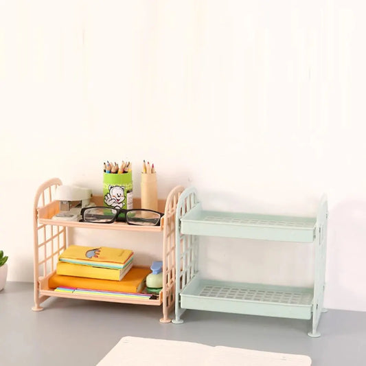 1pc prateleira de armazenamento de mesa horizontal de alta aparência simples multi-andar dormitório prateleira de armazenamento computador escritório disponível