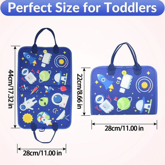 12-in-1 Toddler Busy Board - Sensory & Educational Toy for Motor Skills Development - Learning Activity Book with Zipper, Buckle, Button, Lace for 0+ Years - Ideal Birthday Gift for Boys & Girls