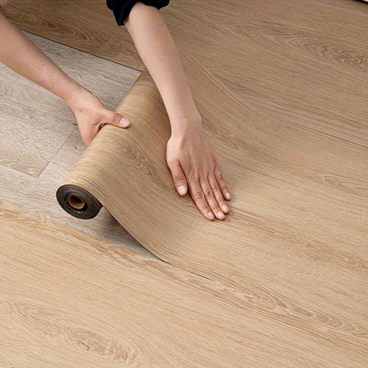 1 Roll DIY 3D Vintage Wood Grain Self-adhesive Anti-slip Floor Sticker, Waterproof Wallpaper, That Can Be Peeled Off And Applied, Traceless SXP Wallpaper That Can Be Removed, Oil-proof Kitchen Tile Sticker, Home Decoration An