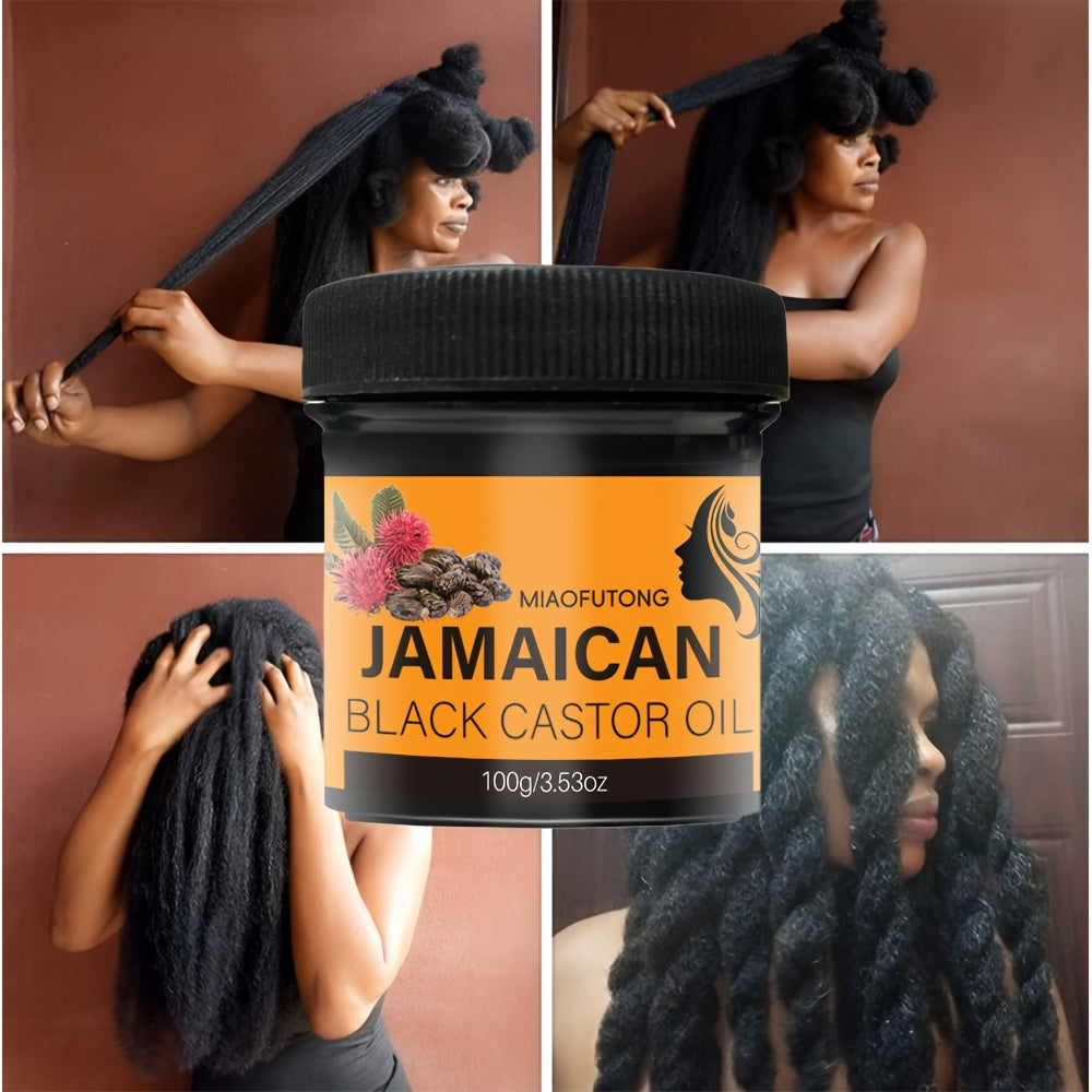 Jamaican Black Castor Hair Treatment Paste - Pure Cold-Pressed for Scalp and Hair Moisture, Strengthens Hair, Promotes Health, Ideal for Normal Hair, Unisex-Adult, Moisturizing Castor Ingredient, 100g