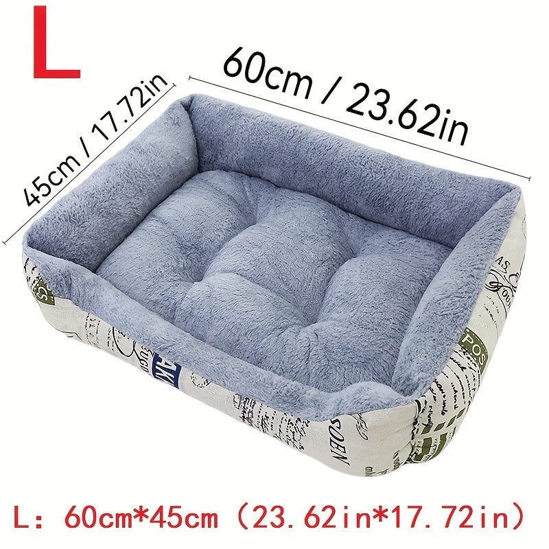 Cama de felpa acogedora para gatos y perros pequeños (mejor valorada): nido acolchado grueso y cálido de estilo tradicional.