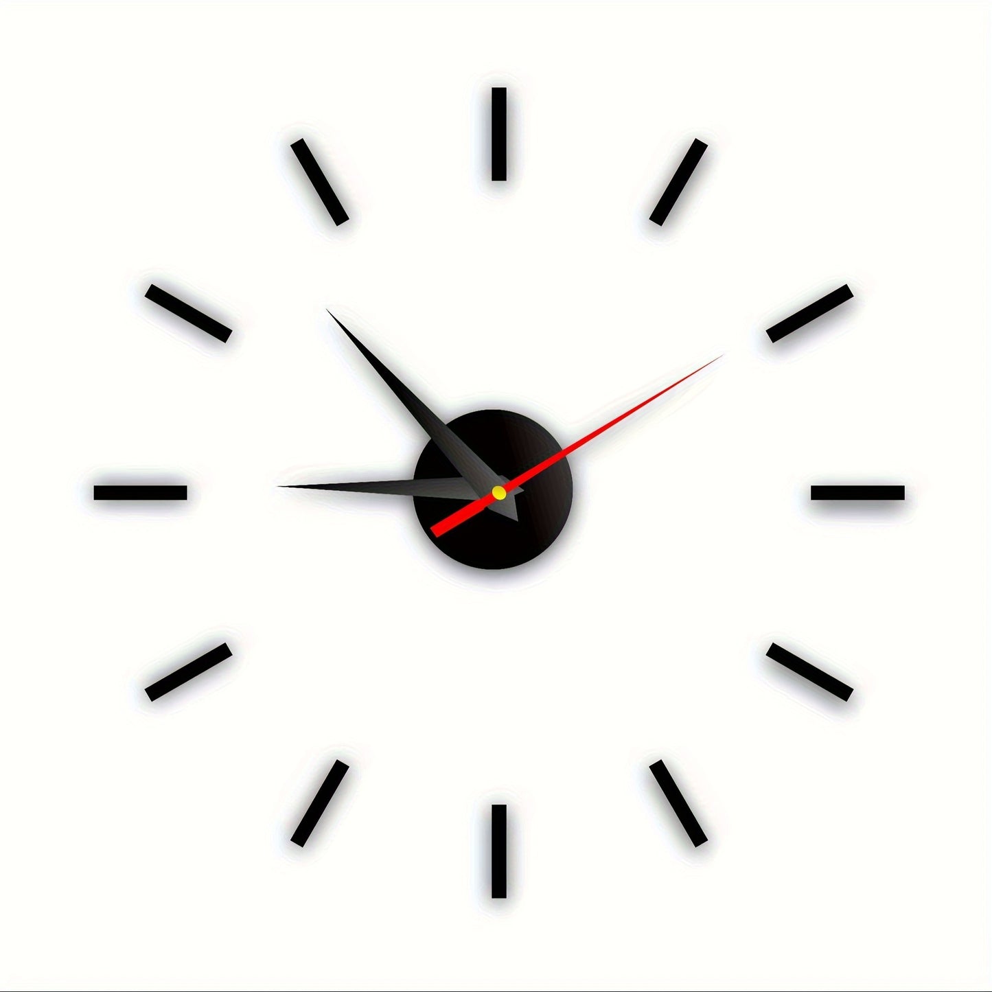Nordic Style Living Room Wall Clock, DIY Silent Self-adhesive Wall Clock Decoration, Simple Cover Decoration Clock, Silent Digital Wall Sticker Clock, Acrylic Creative Clock, Living Room Bedroom Wall Sticker Creative Clock (b