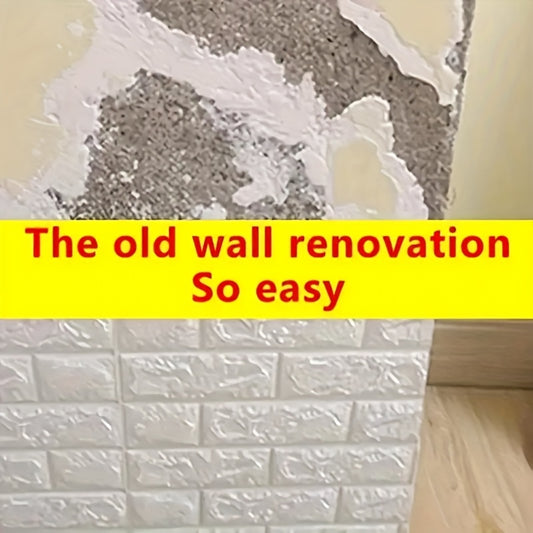 Modern 3D Peel-and-Stick Wall Decals - Easy Clean, Self-Adhesive Foam Wallpaper for Kitchen, Living Room, Bathroom, Hallway - European Home Decor, DIY Renovation, Easy Cut and Stick, Bedroom and Living Room Decor, 3D, Foam Wa