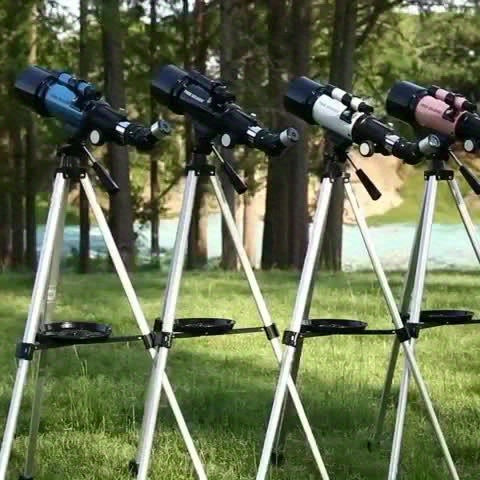 Professional Astronomy Telescope for Children Beginners and Adults Fully Mult-Coated High Powered Refracting 70 mm Telescope with Adjustable Tripod Smartphone Adapter and Moon Filter, And Bag.Best choice as gifts for Thanksgi