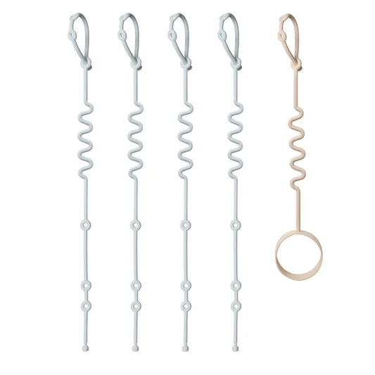 Correias de segurança para bebê, Silicone Chupeta Clips, Mordedor de garrafa, 5 Pacotes, Bungee Stroller, Assento de carro