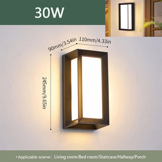Led Outdoor Wall Light Waterproof IP66 Motion Sensor Led Outdoor Lighting Porch Lights Balcony Garden Lights Outdoor Wall Lamp