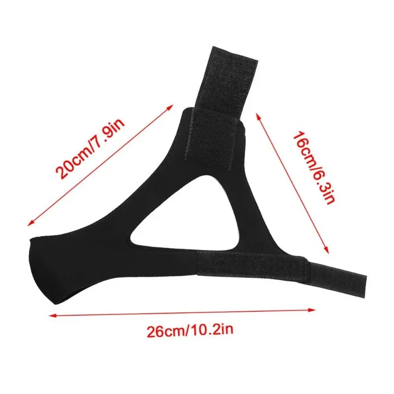 Cinturón ajustable antirronquidos para la apnea del sueño, diadema triangular, correa de soporte para la mandíbula y la barbilla, diadema unisex, neopreno, asistencia médica