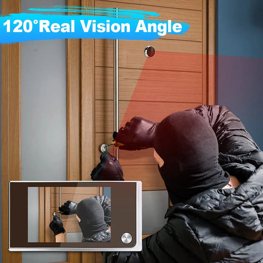 Awapow 3,5 polegadas campainha visualizador olho mágico câmera digital 120 ° LCD 2 milhões de pixels HD monitor externo de campainha de porta olho de gato