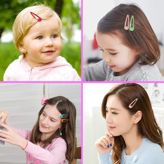 BB Hair Clips para meninas, Dripping Hairpin, Crianças Candy Color, Simple Snap Clips, Princess Hairpins, Acessórios para cabelos infantis, 40pcs