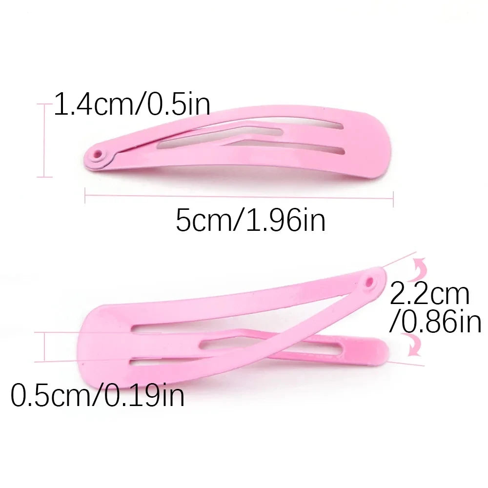 Pinzas para el pelo BB para niñas, horquillas con gotas, color caramelo, pinzas sencillas, horquillas de princesa, accesorios para el pelo infantiles, 40 unidades