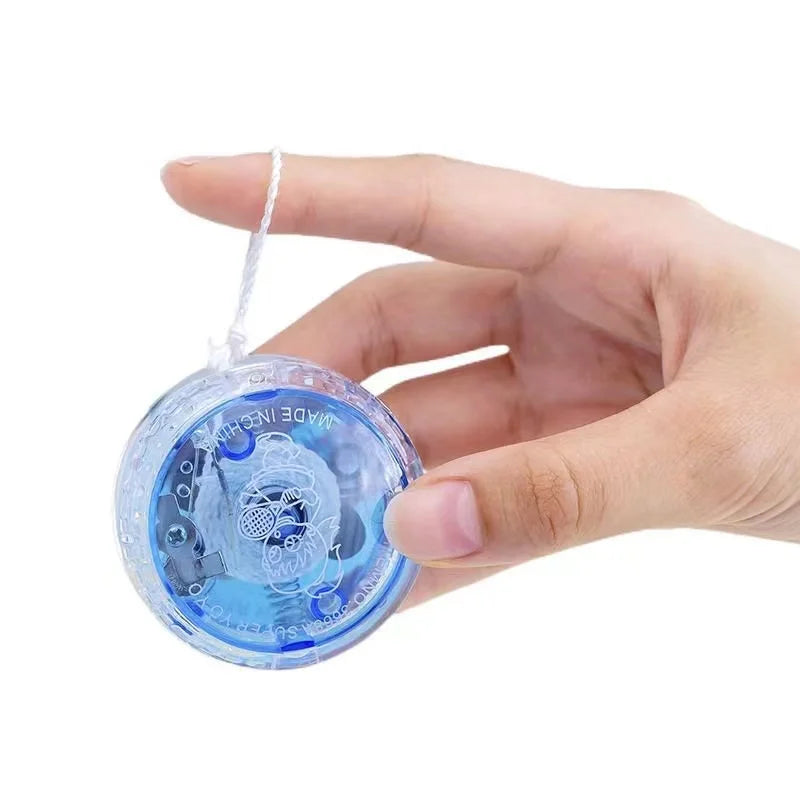 3 piezas de pelota de yo-yo luminosa para niños, línea de tracción, juguetes divertidos para niños, color aleatorio