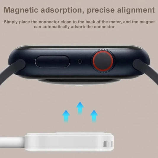 Carregador sem fio do relógio magnético rápido, doca de carregamento portátil 8Pin, Apple Watch Series, iWatch 9, 8, 7, 6, 5, SE Ultra, Tipo C