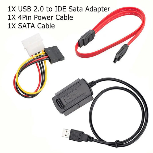 Conversor adaptador de disco rígido usb 2.0 para ide sata doce 2.5 3.5 hd hdd