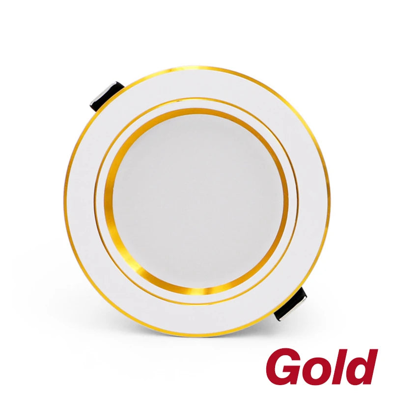 KARWEN LED Downlight Ouro/Prata/Branco Corpo 5W 9W 12W 15W 18W conduziu a luz de teto AC 220V 230V 240V para Refletor LED interno