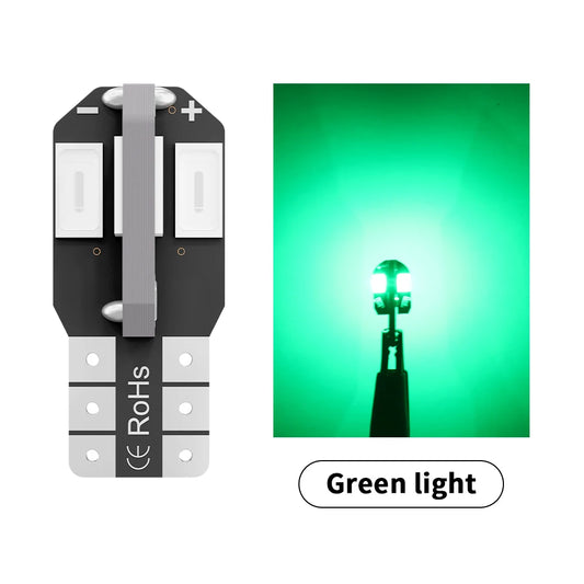 2pcs Newest T10 LED Canbus W5W 8 SMD 5730 LED Car Interior License Plate Lights Dome Reading Bulbs No Error 12V White Red Yellow