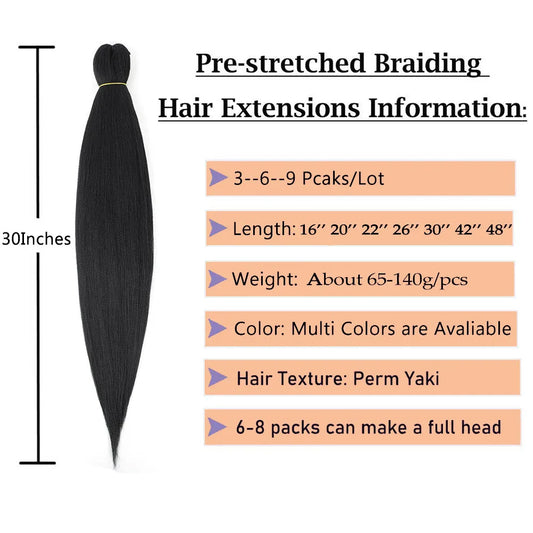 16/20/22/26/30/42/48 Polegada trança de cabelo longo jumbo trança caixa sintética tranças extensão yaki textura kanekalon cabelo