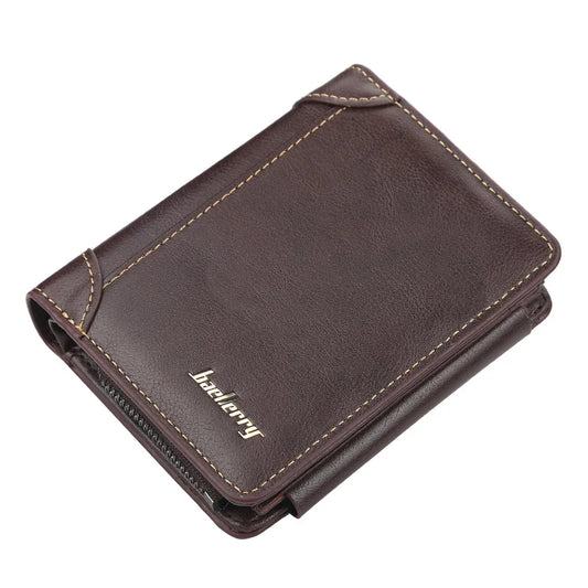 New PU Leather Men Wallets High Quality Zipper Short Desigh Card Holder Male Purse Vintage Coin Holder Men Wallets