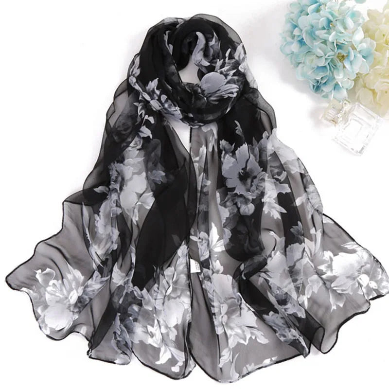 hot printing new brand women scarf spring summer silk scarves shawls and wraps lady pashmina beach stoles hijab foulard
