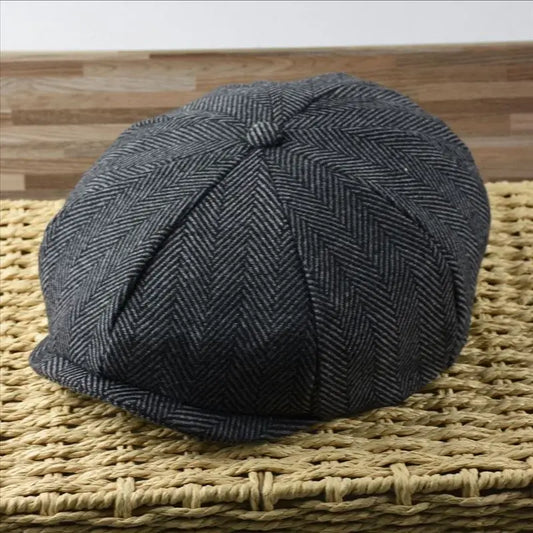 Men's Plus Size Ivy Hat for Large Heads, Spring, Summer, and Autumn Newsboy Cap, Wool Beret Caps, Winter Felt Flat Caps 55-58cm 59-61cm