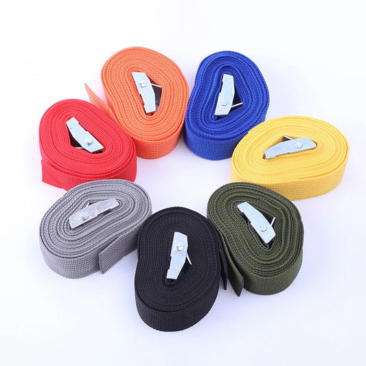 Correas de amarre con hebilla negra de 1 m, 2 m, 3 m, 4 m y 5 m para coche, motocicleta y bicicleta, con hebilla de metal, cuerda de remolque y trinquete resistente.