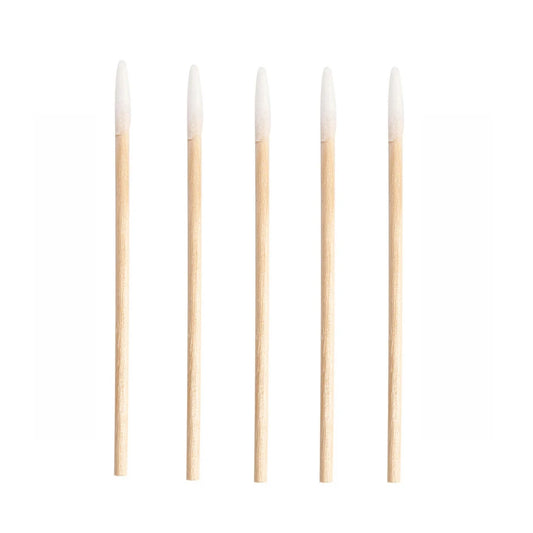 High Quality 1 Bag 100pcs Wooden Cotton Stick Swabs Buds For Cleaning The Ears Eyebrow Lips Eyeline Tattoo Makeup Cosmetics