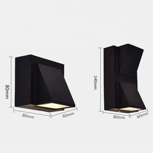 IP65 Waterproof 5W 10W indoor outdoor Led Wall Lamp modern Aluminum Surface Mounted Cube Led Garden Porch Light AC110V-/220V