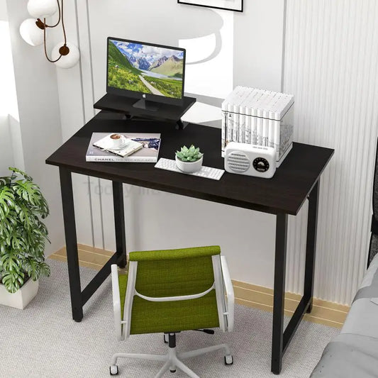 Mesa De Madeira E Metal Com Placa De Armazenamento, Mesa De Escritório, Mesa De Estudo, Workplace, Casa, Quarto, HWC