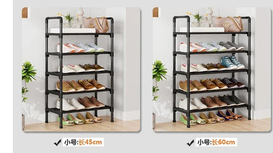 Metal sapato prateleira para sala de estar, simples calçado organizador, stand titular, espaço-Saving prateleira