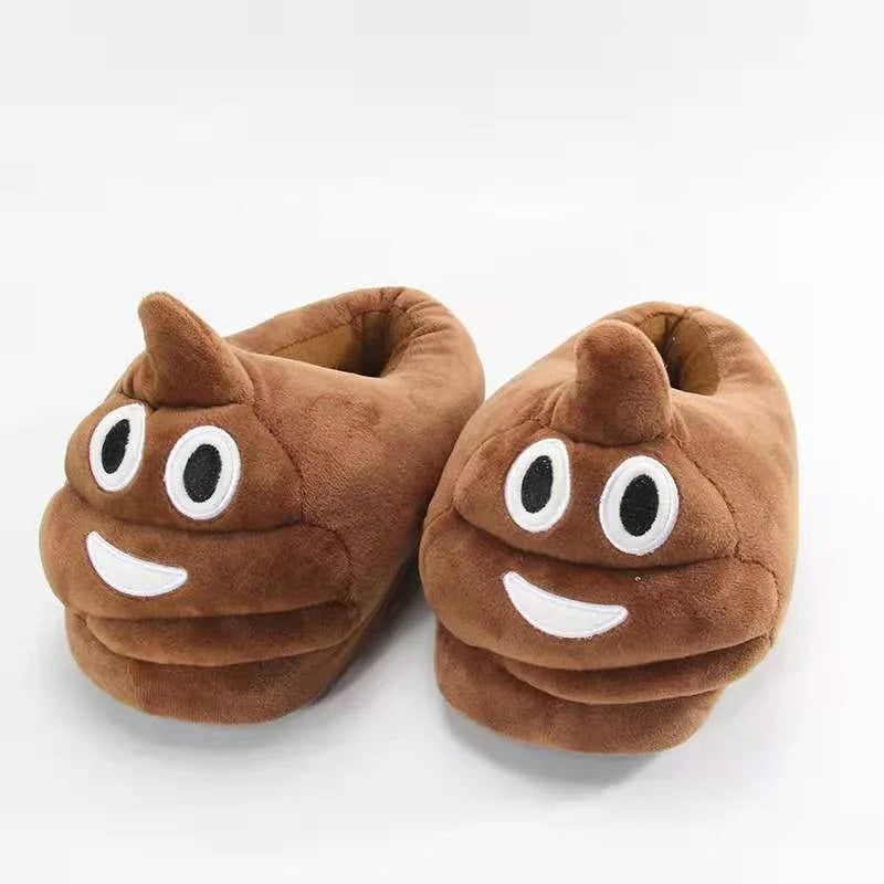 Pantuflas de felpa cálidas y gruesas para invierno, con dibujos animados divertidos, para hombres y mujeres