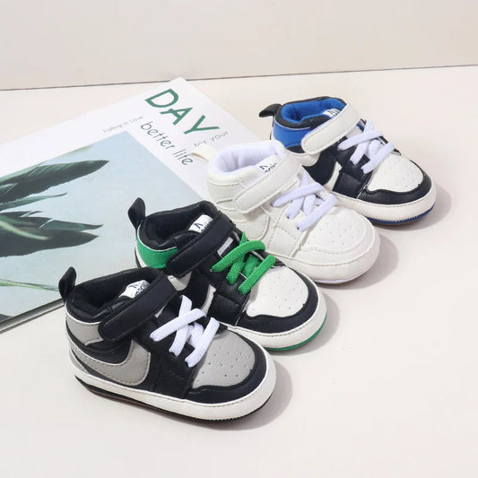 Primavera e outono bebê meninas e meninos design de moda sola tpr anti deslizamento sapatos esportivos do bebê alta qualidade prewalker sapatos bsk4015