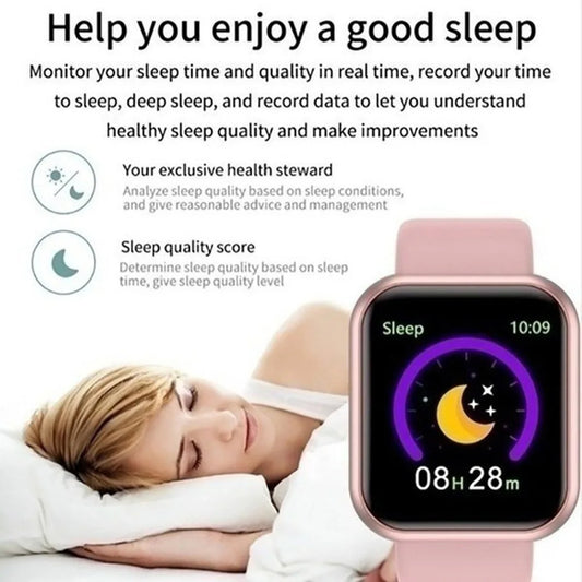 Reloj inteligente multifunción Y68 D20 para hombre y mujer, con Bluetooth, música, fitness, deportes, monitor de sueño