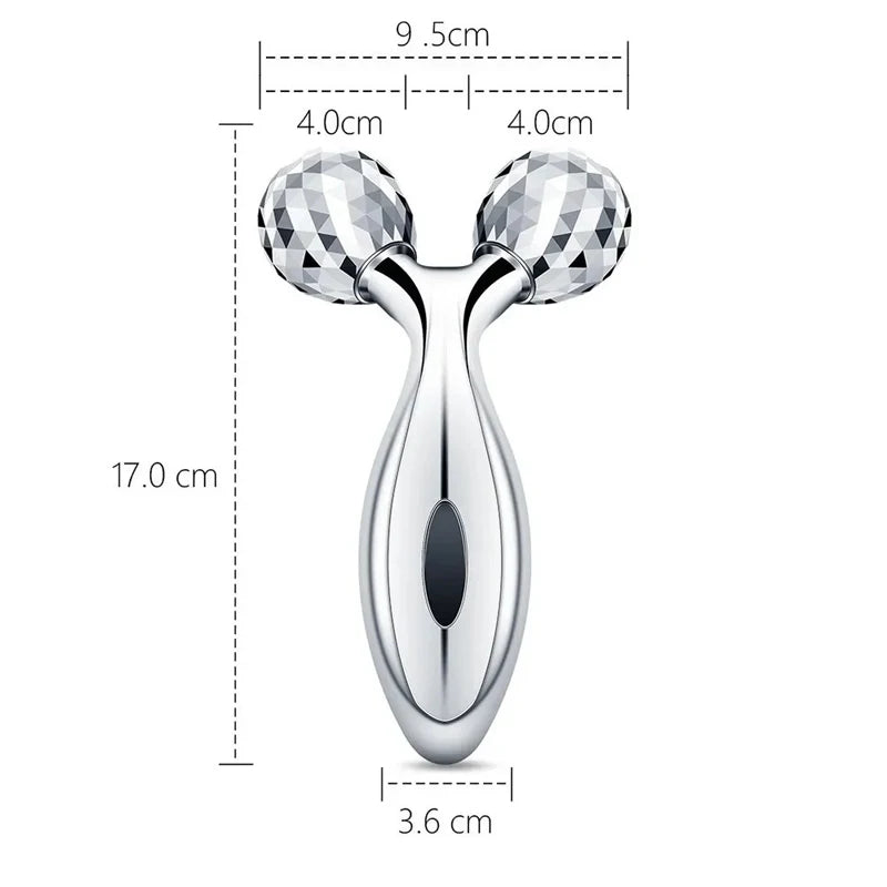 Rodillo facial en forma de Y para lifting facial, masaje 3D, rotación de 360°, masaje corporal completo, relajación, belleza y salud.