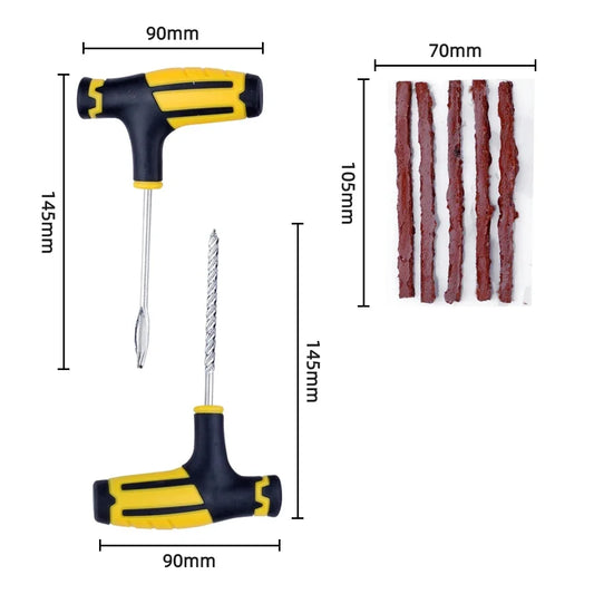 Kit de reparación de neumáticos de coche nuevo, herramientas para tapones de pinchazos, emergencia de pinchazos para tiras de neumáticos universales, kit de herramientas de reparación de pegamento para mezclar