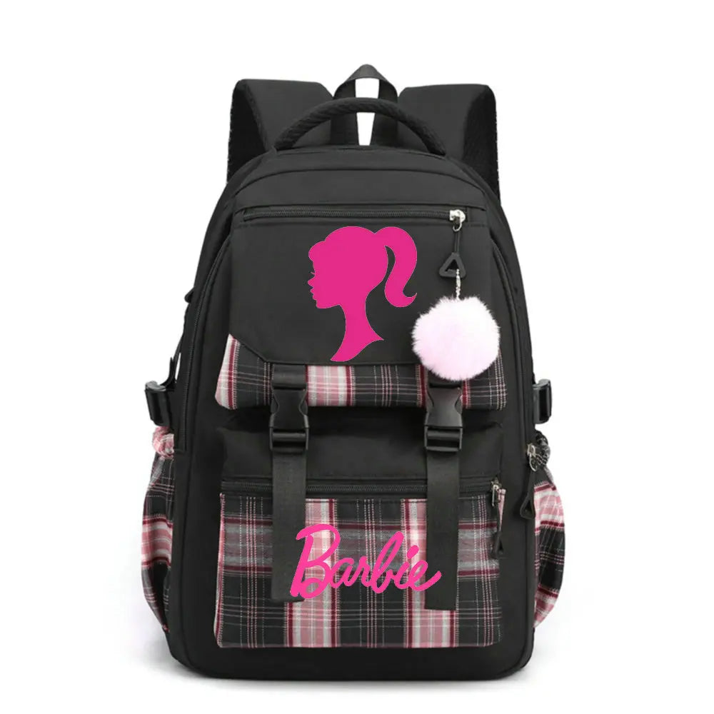 School Backpack Barbie the movie Child School Bags Girls Daypack Kids Adolescent Bags Kawaii Waterproof Large Capacity Backpack