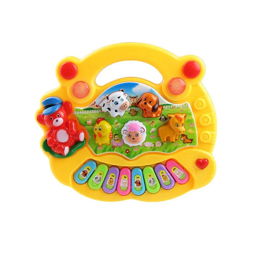 Juguetes musicales de piano para niños, animales de granja, educativos, desarrollo de instrumentos, regalo de cumpleaños, bebé, niños