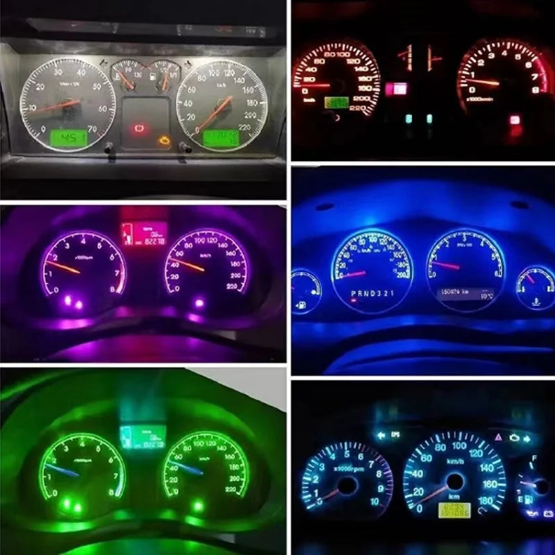 10/6/2 pçs super brilhante lâmpadas led t5 w3w w1.2w 70 73 74 medidor de painel automático lâmpadas indicador aviso do carro instrumento cluster luz