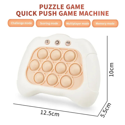 Quick Push Pop Fidget Toys for Kids and Adults, Light Up Game, Handheld Console, Press Pushit, Electronic Bubble, Birthday Gift, Christmas, Hot