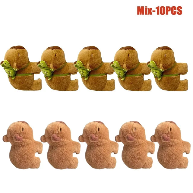 Boneca de Pelúcia Kapibara, Deitada nas Mãos de Kapi Bara, Boneca de Golfinho de Água, Brinquedos de Pulso, 1-10Pcs