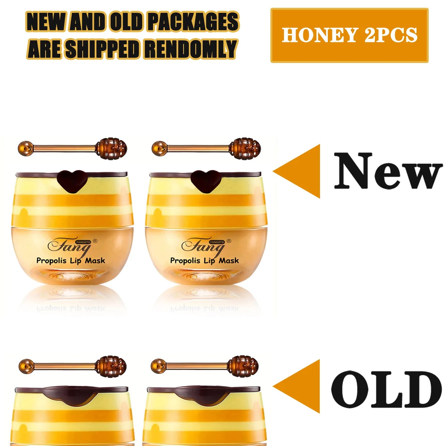 Paquete de 2 bálsamos labiales de abeja, exfoliantes, hidratantes, previenen la sequedad y las grietas, mascarilla labial para dormir y reduce las líneas de expresión.