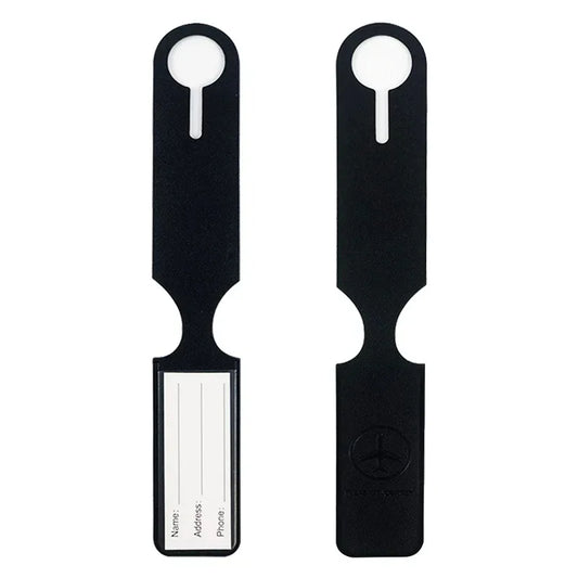Portable Solid Color PU Leather Luggage Tag Suitcase Identifier Label Baggage Boarding Bag Tags Holder Travel Accessories