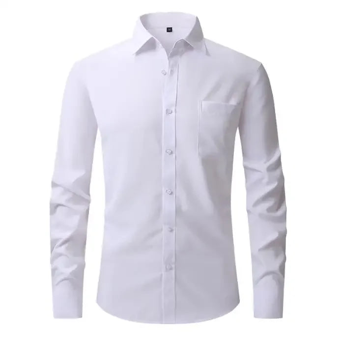 Camisa de traje colorida de manga larga para hombre