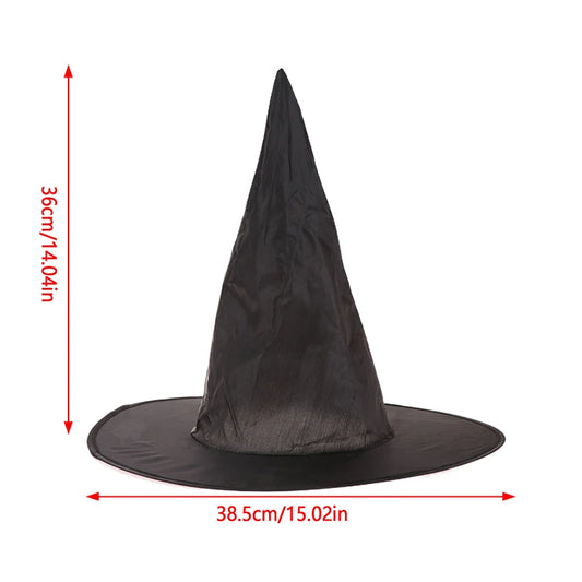 1Pc Halloween Black Witches Hat Cap Hanging Witches Hats Costume Accessory For Halloween Party Cosplay Favor Role Play